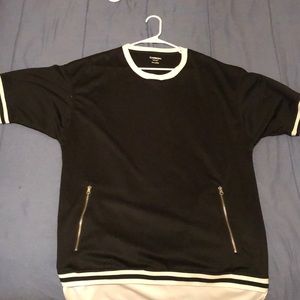 Black Zippered T-Shirt